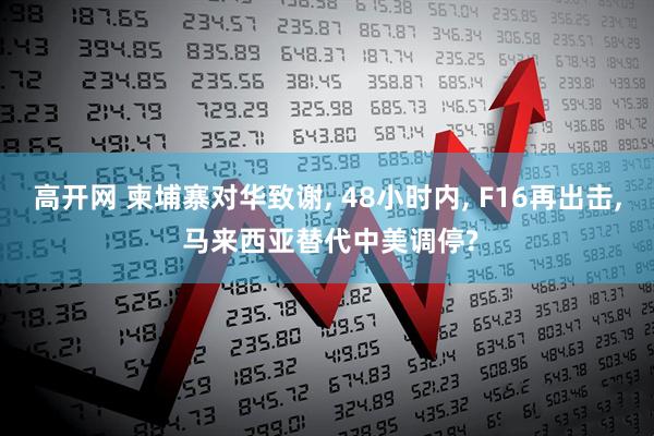高开网 柬埔寨对华致谢, 48小时内, F16再出击, 马来西亚替代中美调停?